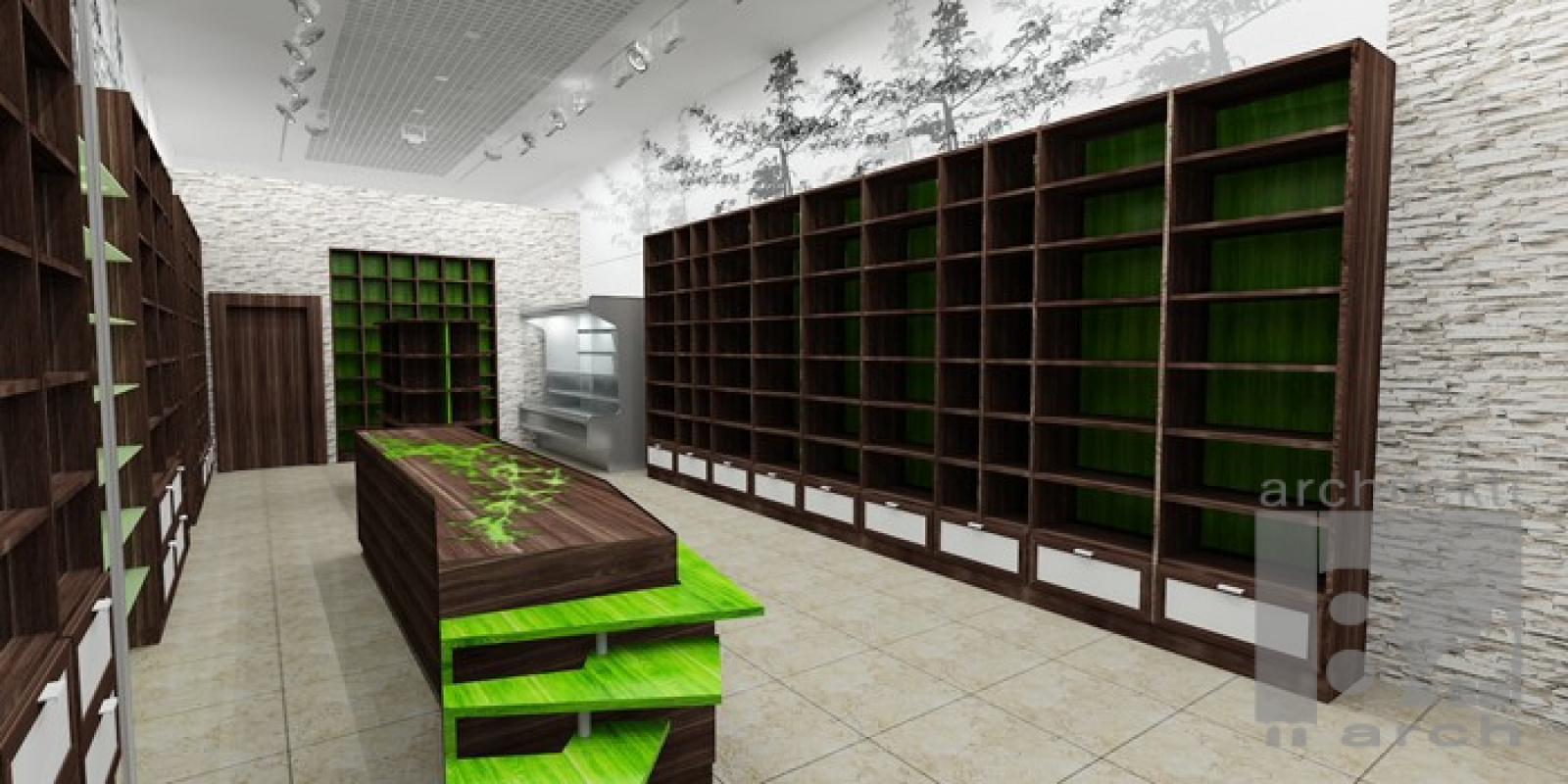 interiéry - zoznam / Návrh interiéru predajne Biopark - foto interiéry - zoznam / Návrh interiéru predajne Biopark - foto