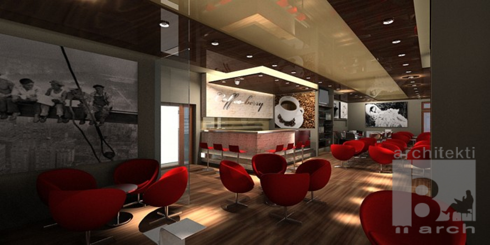 interiéry - zoznam / Návrh kaviarne Coffee- berry - foto interiéry - zoznam / Návrh kaviarne Coffee- berry - foto