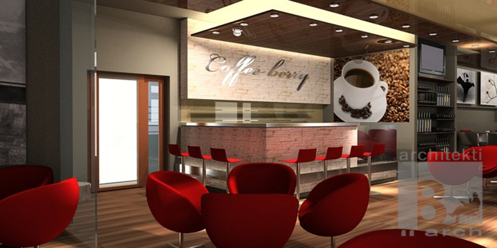 interiéry - zoznam / Návrh kaviarne Coffee- berry - foto interiéry - zoznam / Návrh kaviarne Coffee- berry - foto