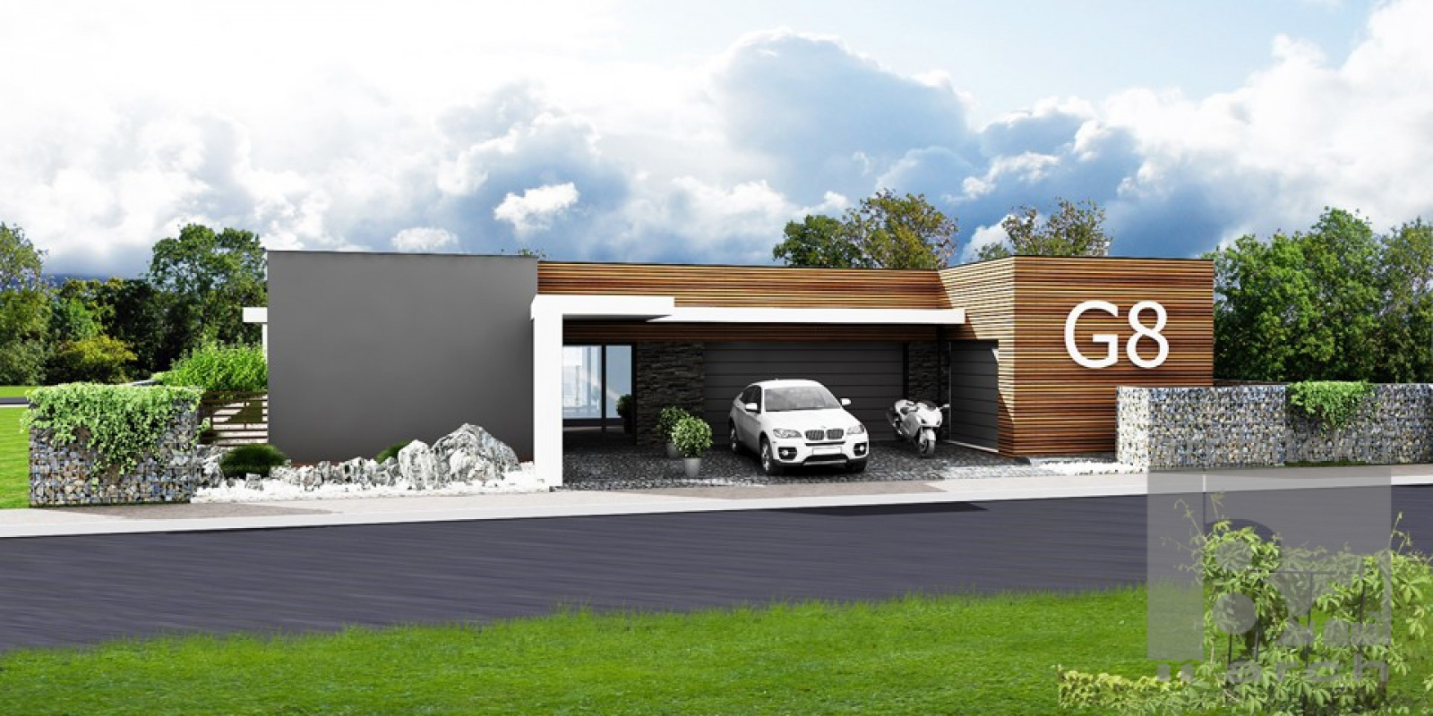 domy - zoznam / Moderný bungalov G8 - foto domy - zoznam / Moderný bungalov G8 - foto